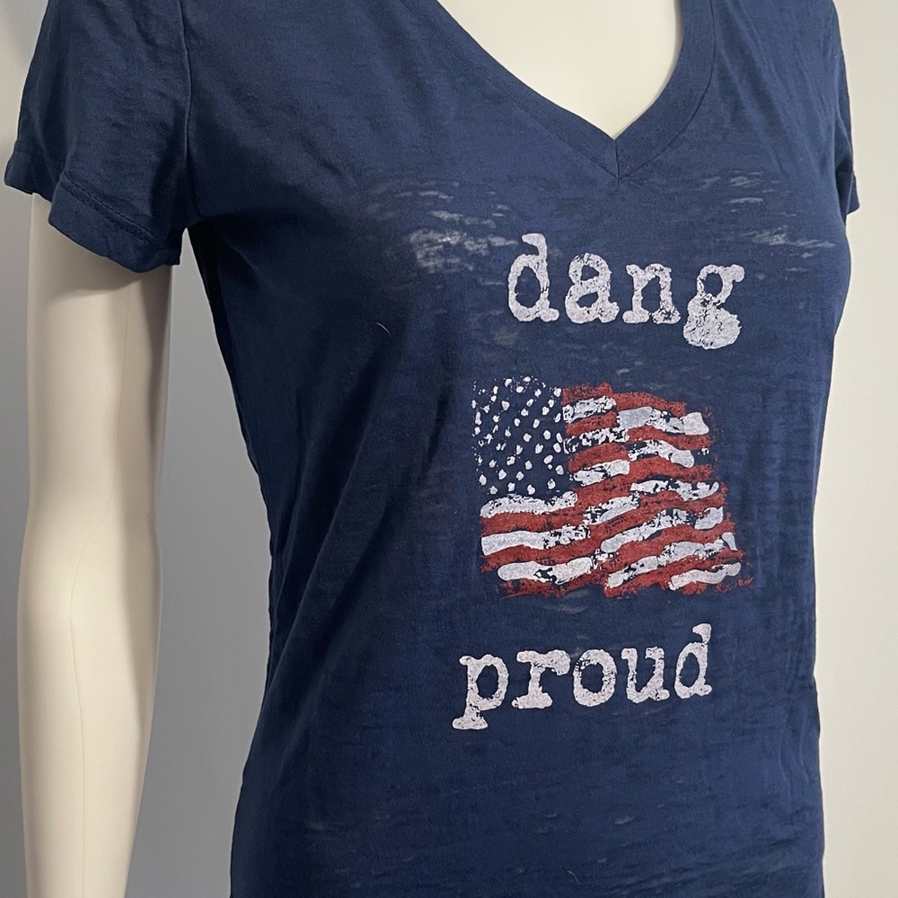 Dang Proud Navy Blue Women's Short Sleeve Tee